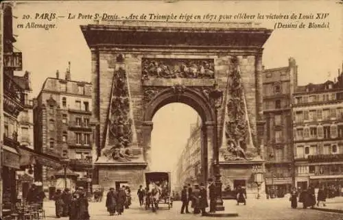 Ak Paris X, La Porte Saint Denis