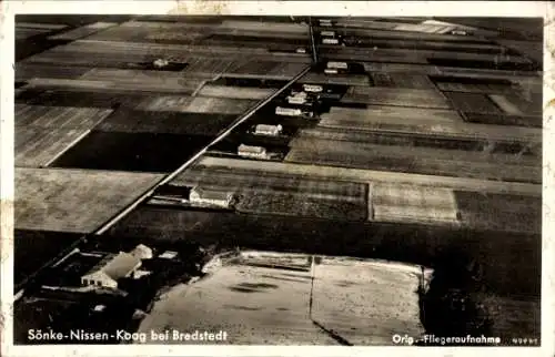 Ak Reußenköge in Nordfriesland, Sönke-Nissen-Koog, Fliegeraufnahme