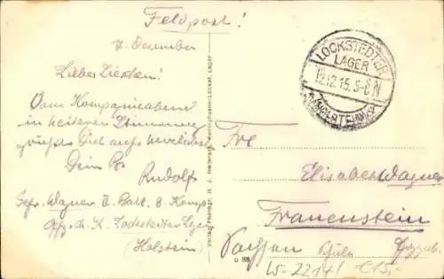 Ak Lockstedt in Holstein, Lockstedter Lager, Hotel Hohenzollern