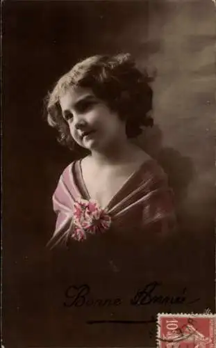 Ak Glückwunsch Neujahr, Kind-Portrait