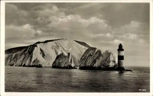 Ak Isle of Wight, Insel Wight, The Needles, Die Nadeln, Leuchtturm