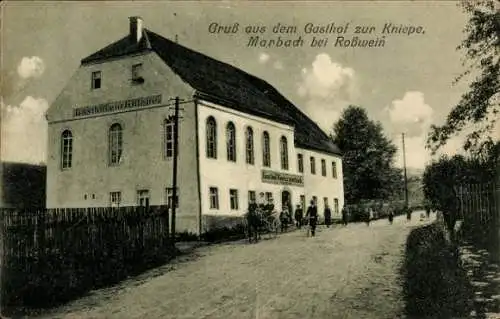 Ak Marbach (bei Roßwein) Striegistal in Sachsen, Gasthof zur Kniepe