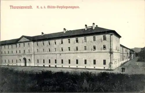 Ak Terezín Theresienstadt Region Aussig, KuK Militär-Verpflegsmagazin