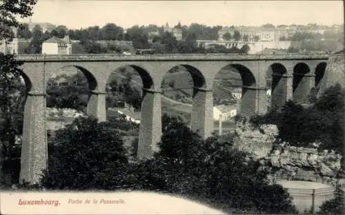 Ak Luxemburg Luxembourg, Viadukt