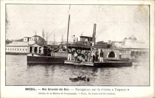 Ak Rio Grande do Sul Brasilien, Navigation sur la rivière Taquary