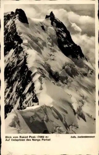 Ak Pakistan, Nanga Parbat, Blick vom Rakiot Peak, Fotograf Bergsteiger Aschenbrenner