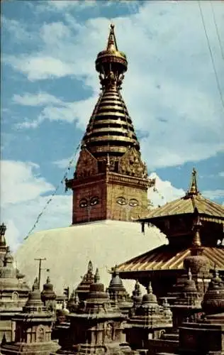 Ak Kathmandu Nepal, Swayambhu Stupa, Nath-Tempel