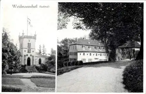 Ak Saaldorf Bad Lobenstein, Jagdschloss Weidmannsheil, Turm