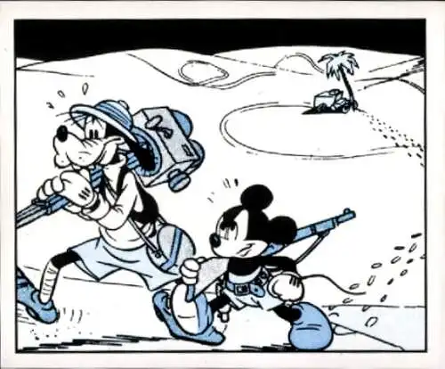 Sammelbild Mickey Nr. 106, Walt Disney, Goofy, Wüste, Panini