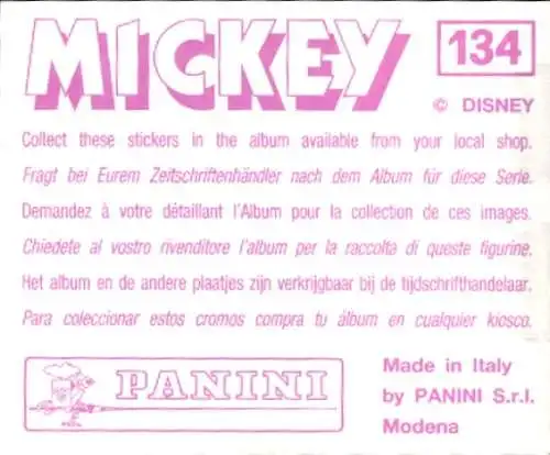 Sammelbild Mickey Nr. 134, Walt Disney, Goofy, Gamma, Panini