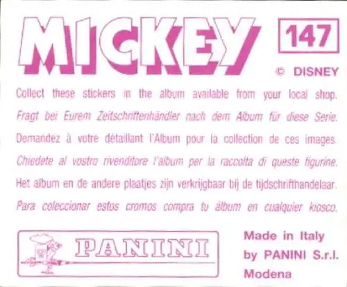 Sammelbild Mickey Nr. 147, Walt Disney, Goofy, Panini