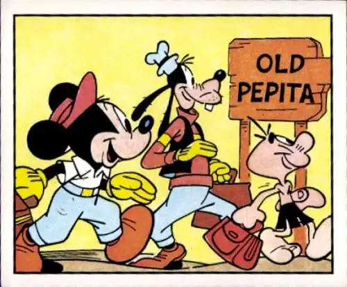 Sammelbild Mickey Nr. 152, Walt Disney, Goofy, Gamma, Old Pepita, Panini