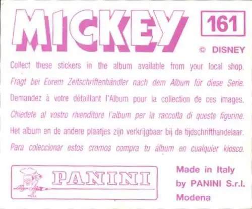 Sammelbild Mickey Nr. 161, Walt Disney, Kater Karlo, Goofy, Panini