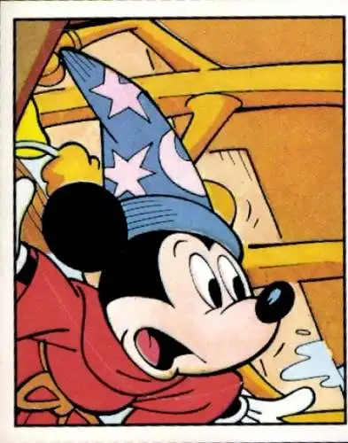 Sammelbild Mickey Nr. 100, Walt Disney, Zauberlehrling, Panini