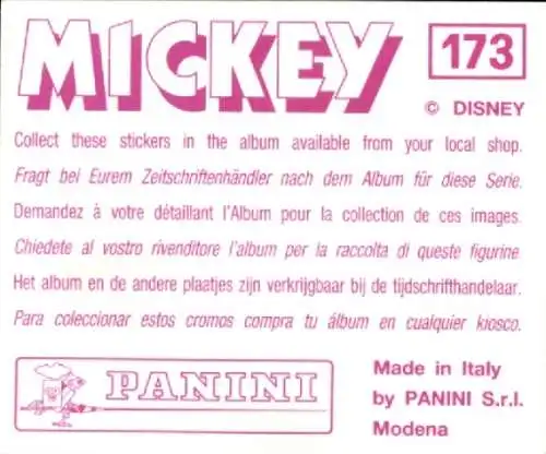 Sammelbild Mickey Nr. 173, Walt Disney, im Weltall, Panini