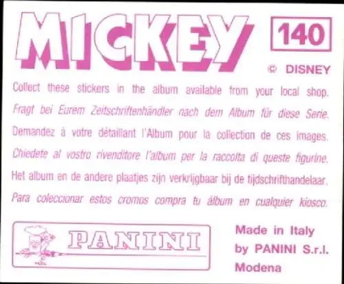 Sammelbild Mickey Nr. 140, Walt Disney, Goofy und Hexe, Panini