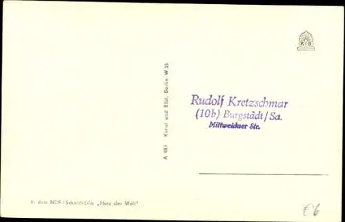 Ak Schauspielerin Hilde Krahl, Portrait, Schleier, Film Herz der Welt, Autogramm