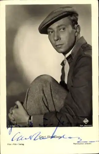 Ak Schauspieler Carl Raddatz, Portrait, UFA Film, Autogramm