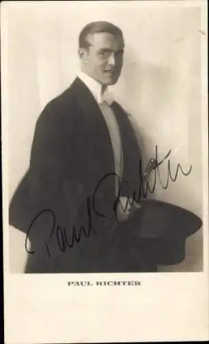 Ak Schauspieler Paul Richter, Portrait, Autogramm