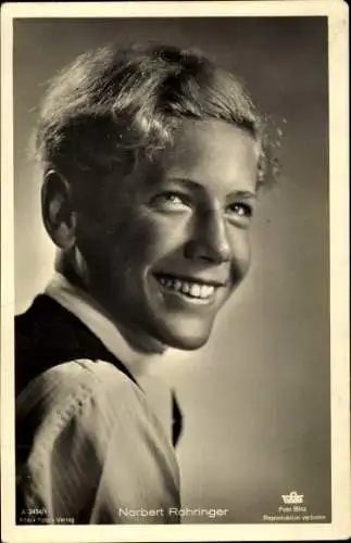 Ak Schauspieler Norbert Rohringer, Portrait, Autogramm