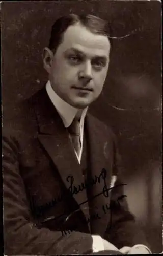 Ak Schauspieler Herman Ronberg, Portrait, Autogramm