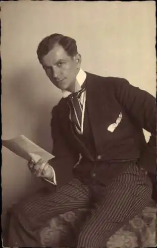 Ak Schauspieler Curt Riedel, Portrait, Autogramm
