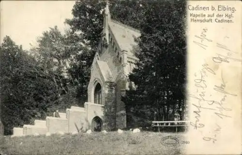 Ak Kadyny Cadinen Ostpreußen, Kapelle auf der Kgl. Herrschaft Cadinen