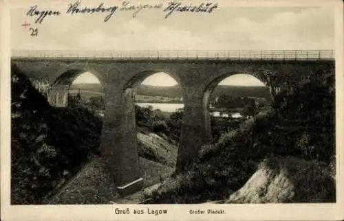 Ak Łagów Powiat Świebodziński Lagow Neumark Ostbrandenburg, Großes Viadukt