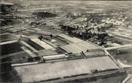 Ak Halstenbek in Holstein, Forstbaumschulen der Firma H. H. Pein, Fliegeraufnahme von Zeppelin Hansa