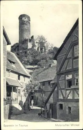 Ak Eppstein im Taunus, Malerischer Winkel, Burg