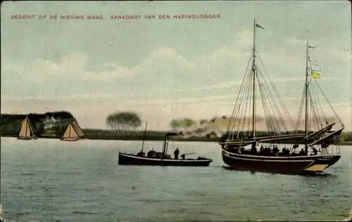 Ak Nieuwe Maas, Ankunft eines Heringsloggers