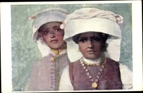 Künstler Ak Mrkvicka, Weiber aus Pordim, Bulgarische Frauen in Tracht