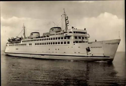 Ak Fährschiff Warnemünde