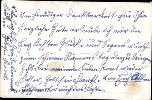 Künstler Ak Mädchen in Elsässer Volkstracht