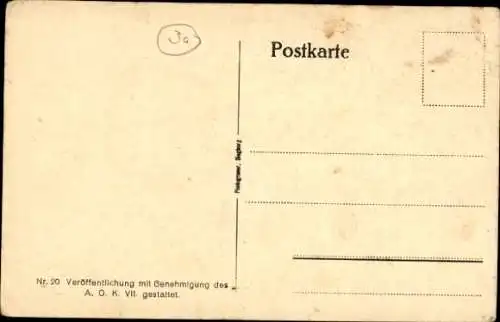 Ak Deutsche Soldaten in Uniformen, Schützengraben, I WK