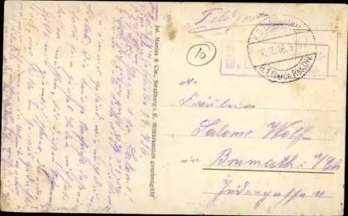 Ak Partie in einem Schützengraben, I WK