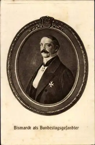 Ak Fürst Otto von Bismarck, Portrait als Bundestagsgesandter