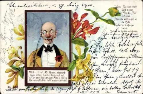 Passepartout Ak Graf sucht Braut, Bankierstöchter nicht ausgeschlossen