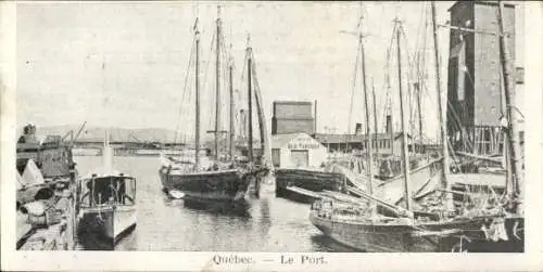 AK Quebec Kanada, Hafenbild