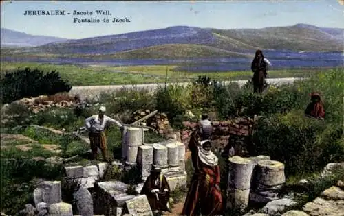 Ak Jerusalem Israel, Jakobsbrunnen