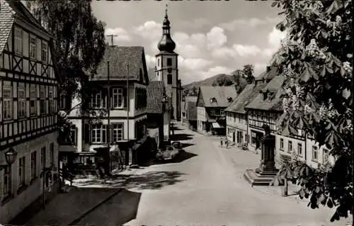 Ak Gersfeld in der Rhön Hessen, Marktplatz, Kirche, Gasthof