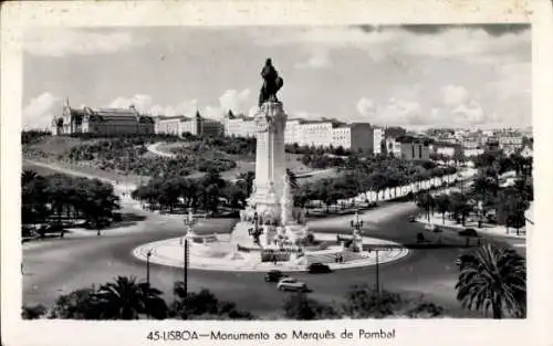 Ak Lisboa Lissabon Portugal, Monumento ao Marquês de Pombal