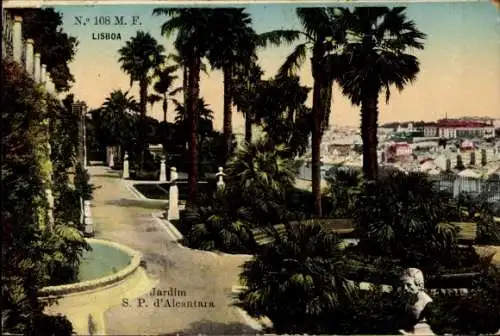Ak Lisboa Lissabon Portugal, Jardim S.P. d'Alcantara