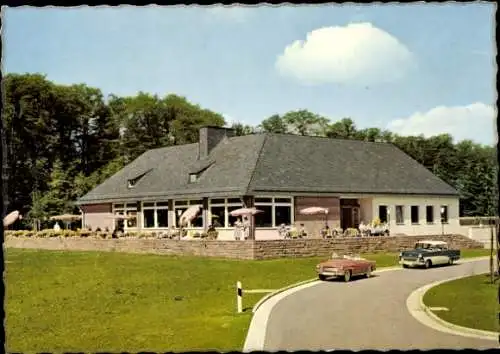 Ak Rohrbrunn Weibersbrunn im Spessart, Autobahnrasthaus im Spessart, Autos