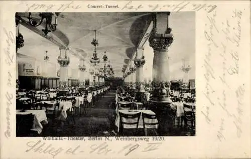 Ak Berlin Mitte, Walhalla-Theater, Konzerttunnel, Weinbergsweg 19/20