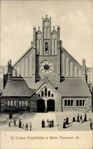 Ak Berlin Prenzlauer Berg, Corpus Christi Kirche, Thorner Straße 64, Conrad Blenkle Straße