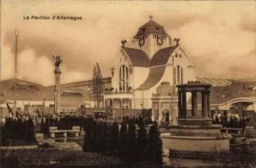 Ak Brüssel Brüssel, Ausstellung 1910, Deutscher Pavillon