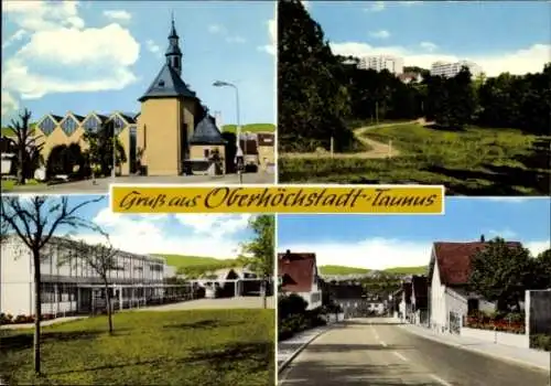 Ak Oberhöchstadt Kronberg im Taunus, Kirche, Teilansichten