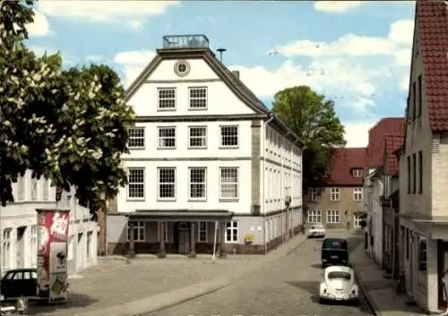 Ak Schleswig an der Schlei, Rathaus, VW Käfer, Litfaßsäule