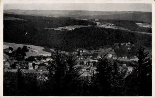 Ak Oberschlema Bad Schlema im Erzgebirge Sachsen, Radiumbad, Blick vom Gleesberg